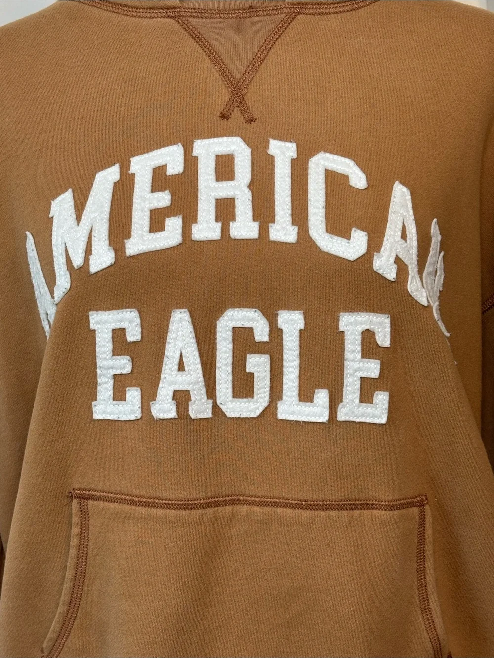 American Eagle Outfitters soft fleece oversized  Hoodie - Rust Brown small